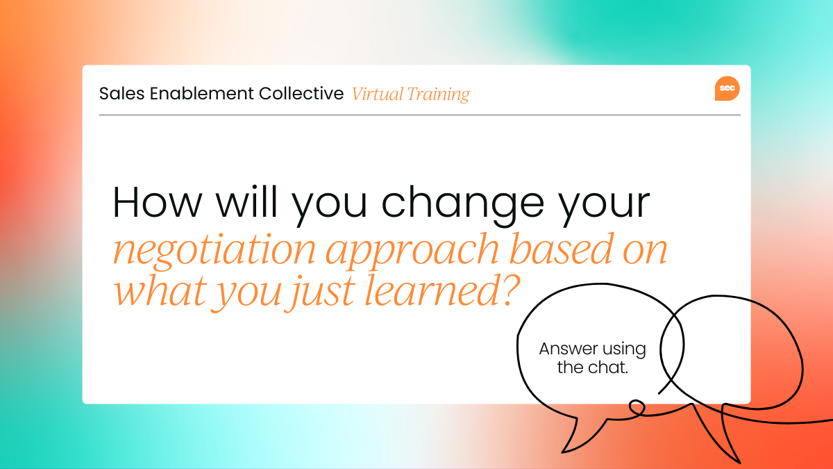 How will you change your negotiation approach based on what you learned? Answer using the chat.