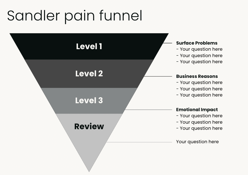 sandler pain funnel template